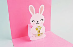 Pop-Up Bunny Easter Card - Cute Easter Craft For Kids With Free with Free Printable Easter Pop Up Card Templates
