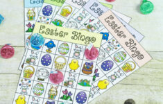 Printable Easter Bingo Game throughout Free Printable Easter Bingo Cards Elementary Level