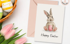 Printable Easter Bunny Greeting Card, Happy Easter Printable Card, Cute  Bunny Card, Rabbit Kids Easter Card, Easter Digital Card for Printable Easter Cards For Grandchildren