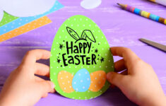 Printable Easter Egg Card intended for Cards For Easter Kids Printable