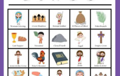 Printable Religious Easter Bingo for Printable Religious Easter Bingo Cards