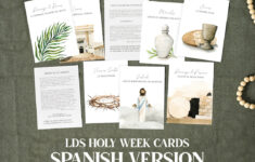 Spanish Lds Holy Week Study Cards | Printable Lds Easter Advent regarding Easter Card Printable LDS Spanish
