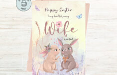 Wife Easter Card - Etsy with regard to Easter Card For Wife Printable