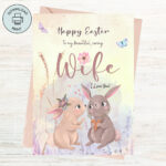 Wife Easter Card   Etsy Within Printable Easter Cards For Wife
